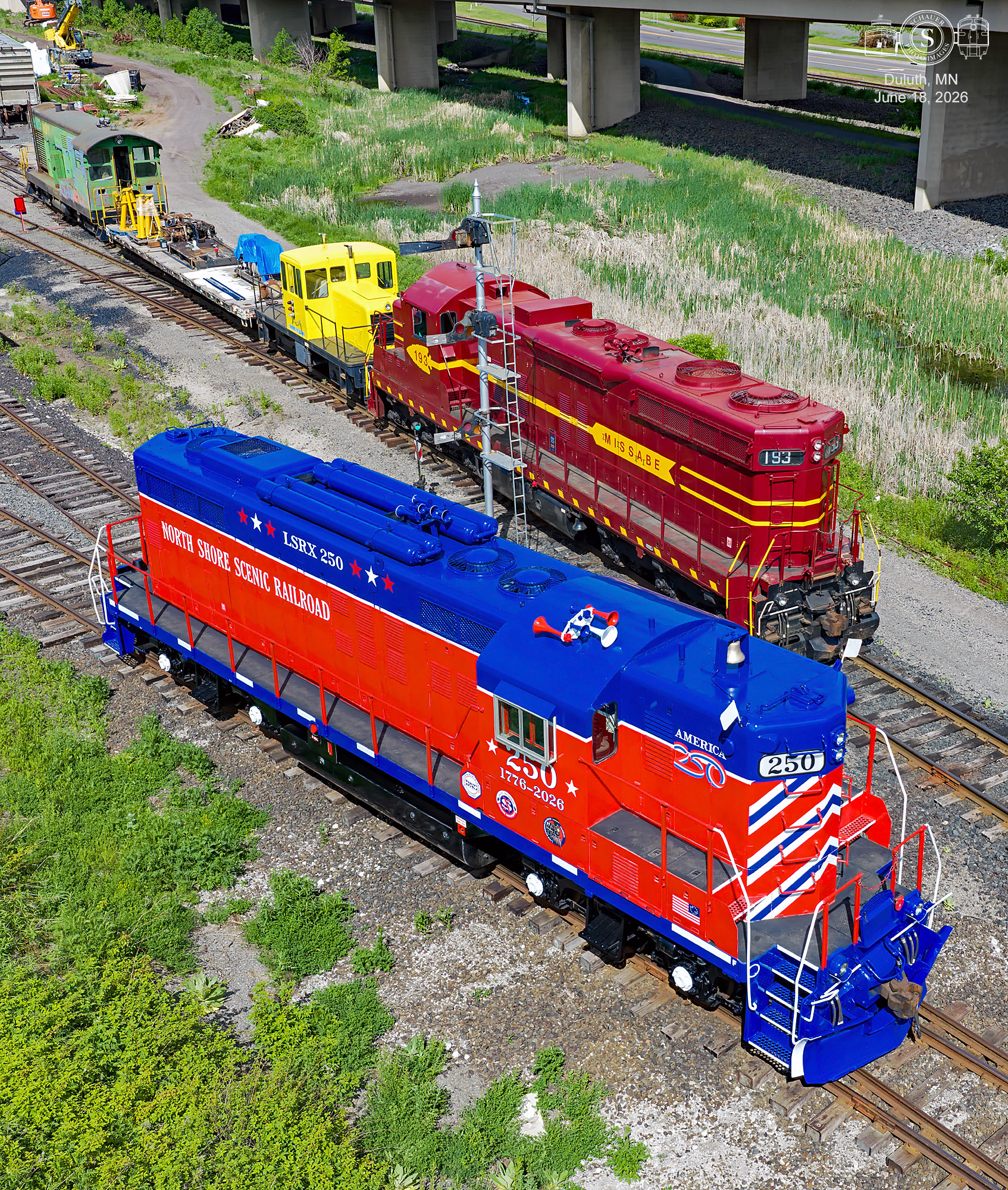 Lake Superior Railroad Museum display for National Train Day