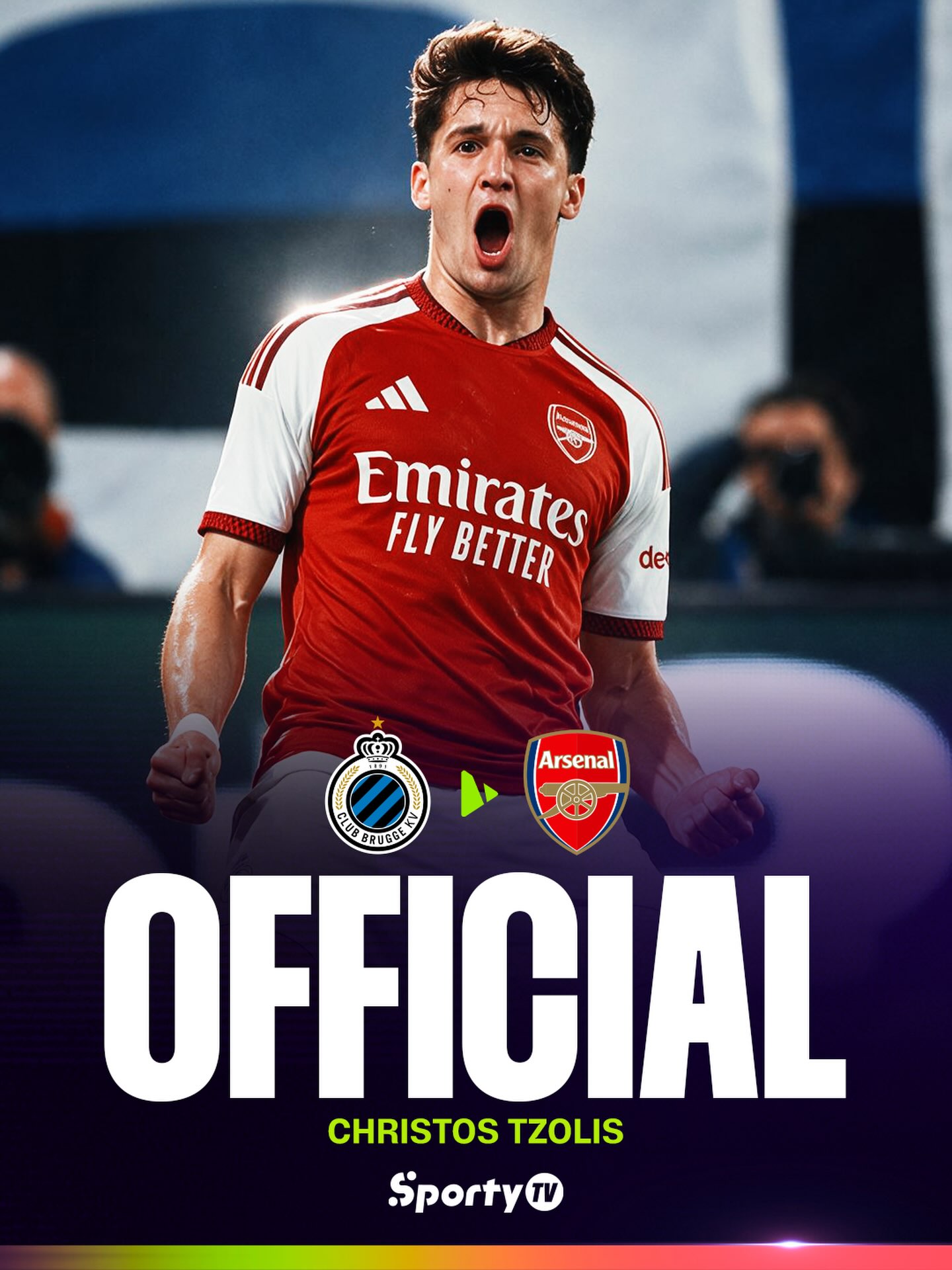 Christian Tzolis joins Arsenal with iconic no 17 shirt