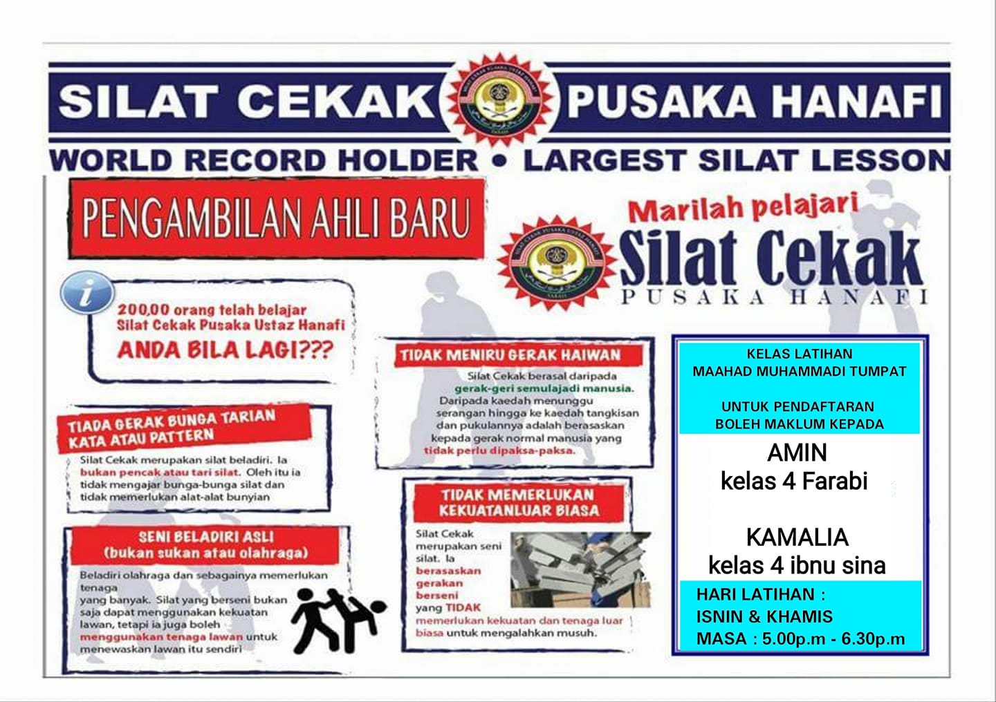 S Silat Cekak Pusaka Ustaz Hanafi Maahad Muhammadi Tumpat