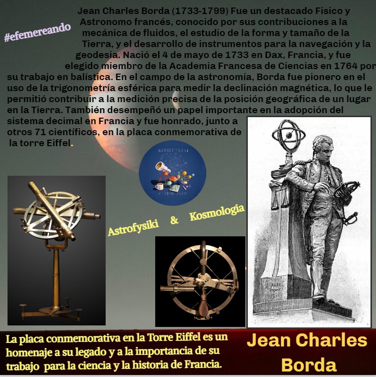 Astrofysikí y Kosmologia - El legado de Jean Charles Borda es variado y ...