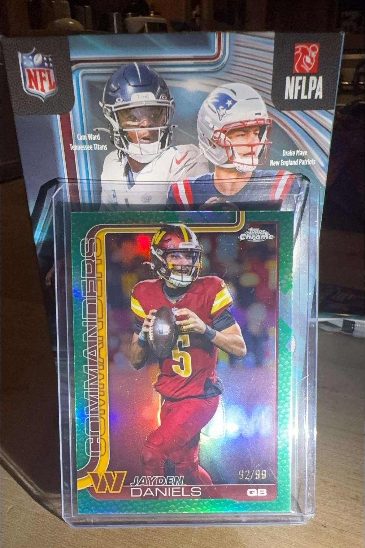 Nice blaster pull from the shop today! Jayden Daniels /99! Topps