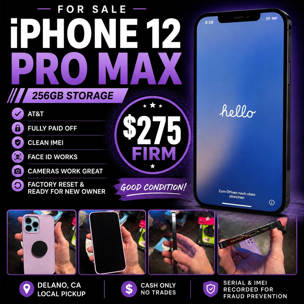 ?? IPHONE 12 PRO MAX FOR SALE ?? Looking for a reliable iPhone 