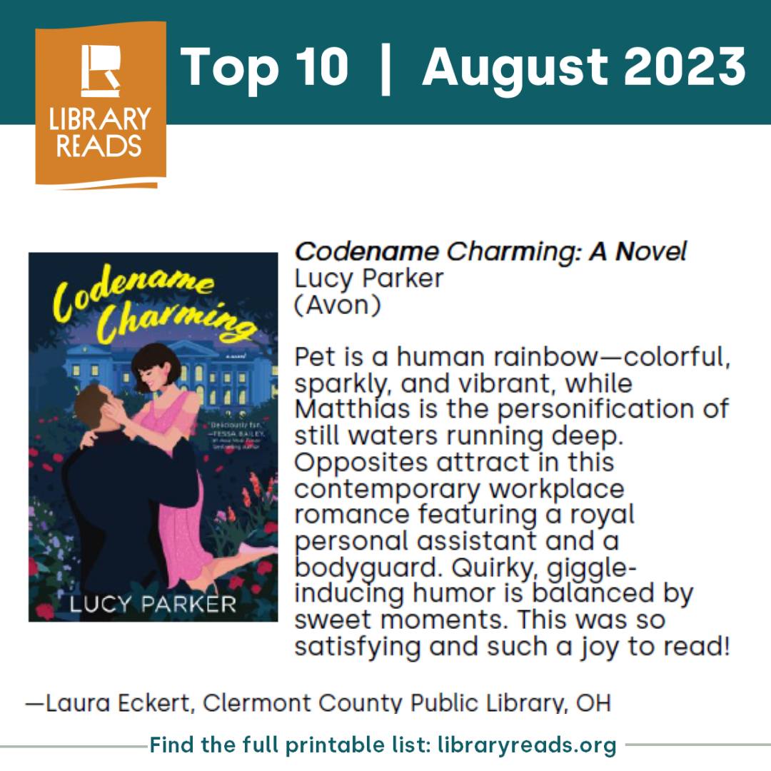LibraryReads - Next up on the August 23 LibraryReads list: CODENAME ...