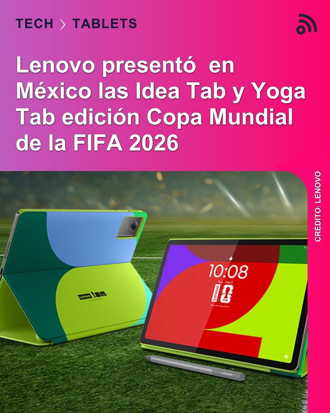 Lenovo presentó en México dos tablets que conectan futbol, diseño