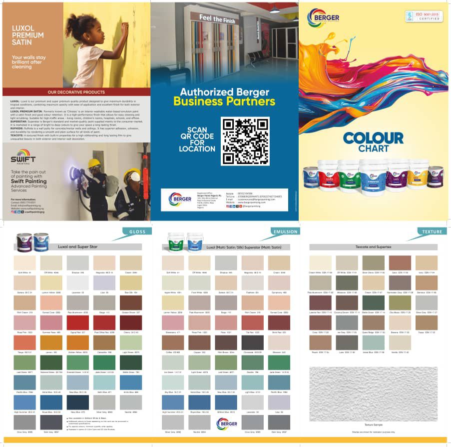 Berger Paints Colour Chart Randolph Aircraft Finishes Vtg Paint Color