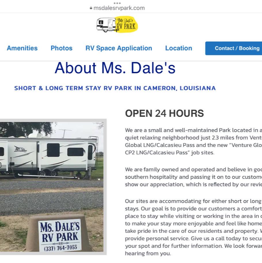 Ms. Dale’s RV Park | Cameron LA