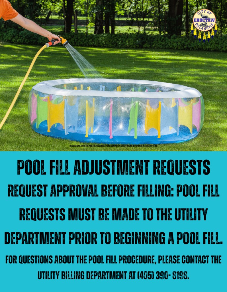 City - Reminder: Pool Fill Adjustment Requests Attention Choctaw ...
