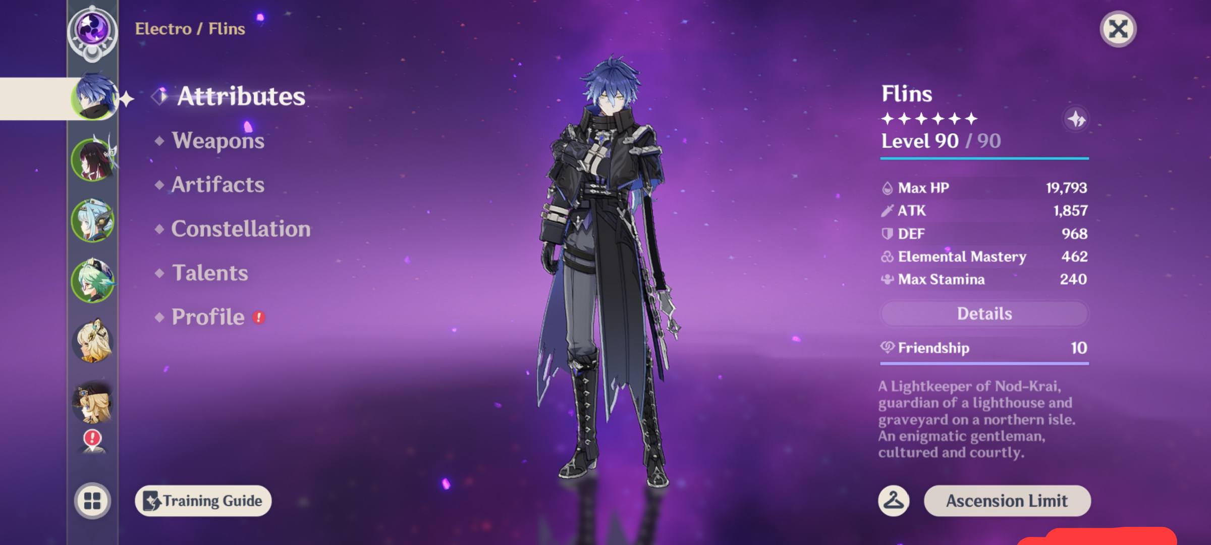 What goblet should I give to Flins in Genshin Impact?