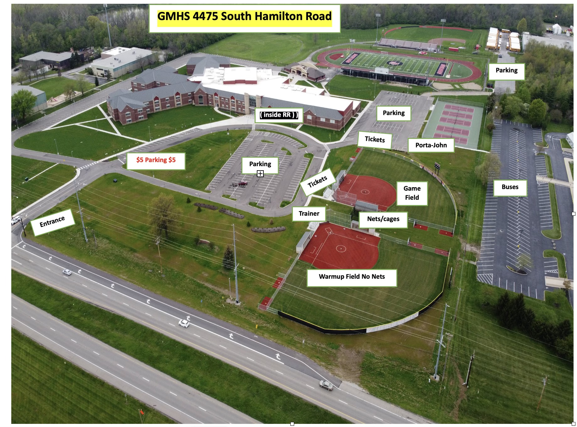 Ohio South Ohio Conference YPD + | Entrance to the stadium.and parking ...
