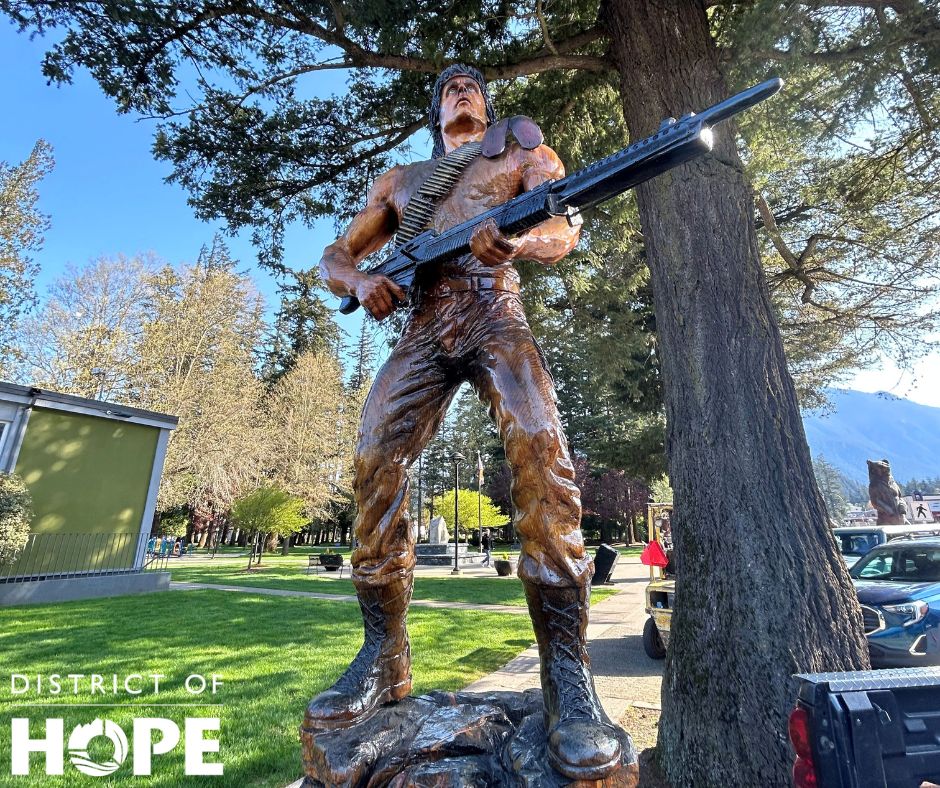 District - As of this morning, our notorious Rambo statue is officially ...