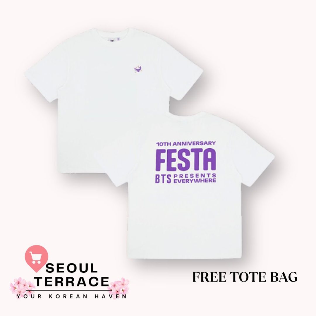 🎉 Celebrate 10 years of BTS FESTA with our exclusive T-shirt
