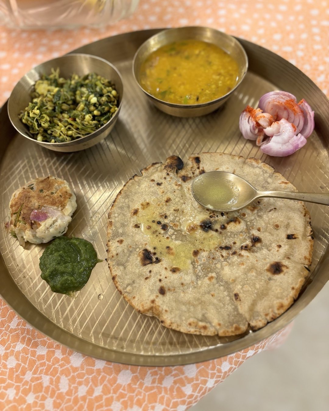 Dalip - Summer delight, moong( spouted Palak, daal, aloo ji Sindhi ...