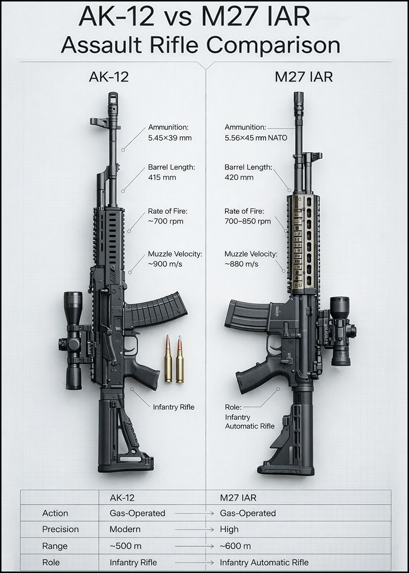 Global - AK-12 vs M27 IAR | Specifications Comparison | Facebook