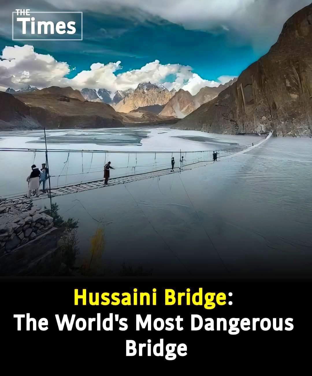 Mount - The Hussaini Hanging Bridge, in the beautiful Hunza Valley of ...