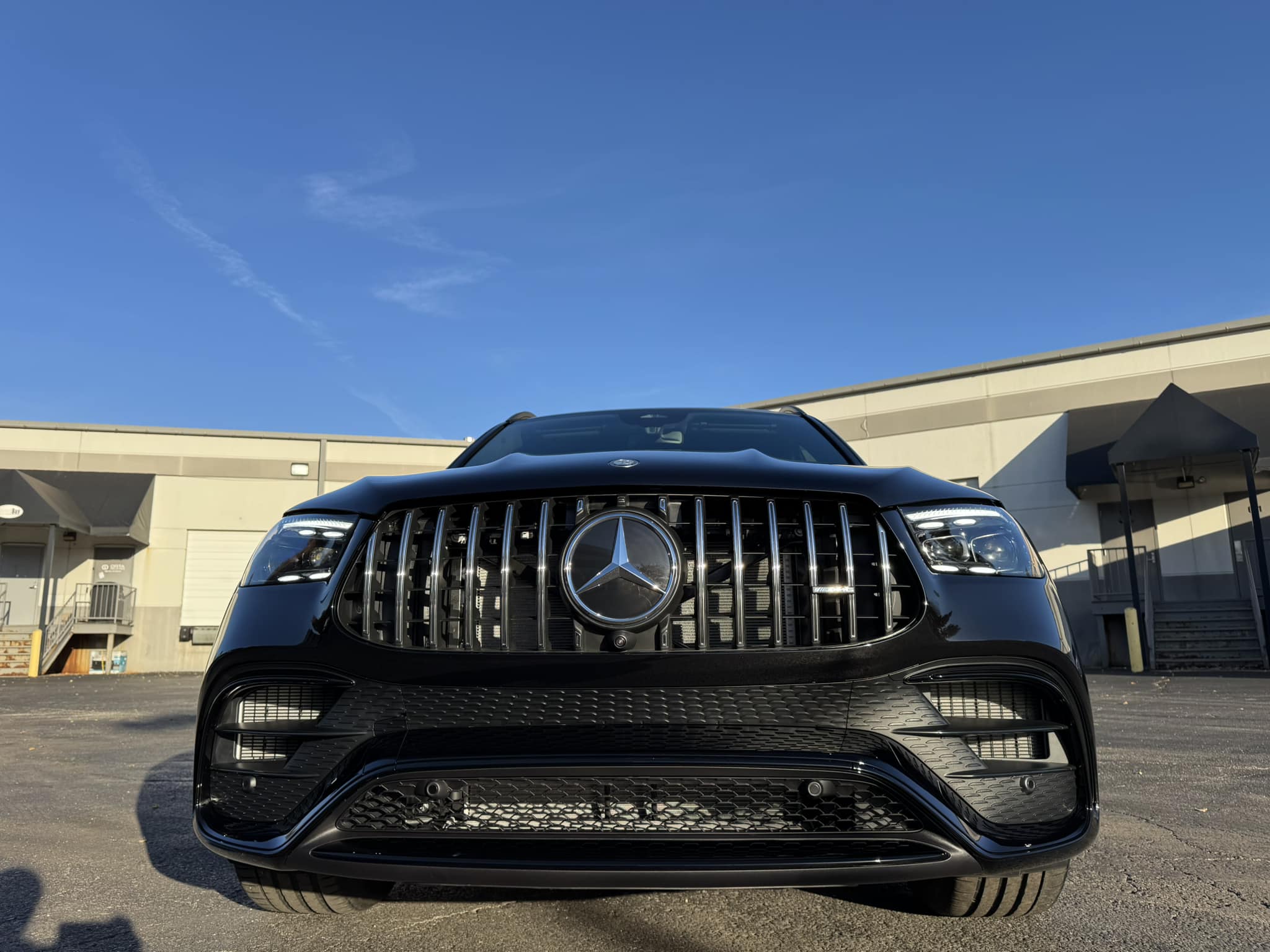 Where to find black AMG and GLE63S emblems with red accents for 