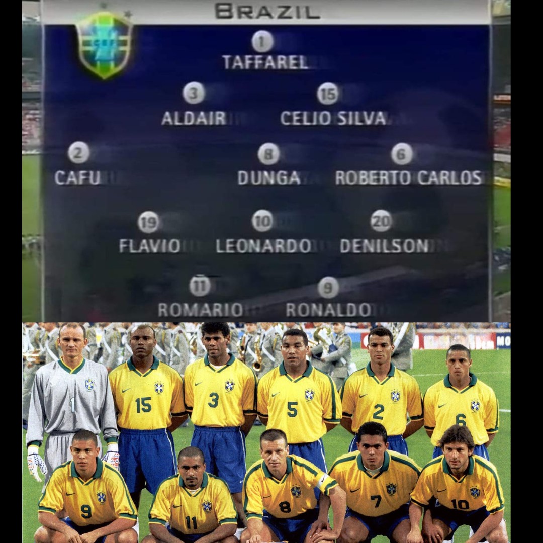 '95 UMBROカップ二試合半券Sweden・Brazil・England England vs Brazil in the 1995 Umbro Cup. Two line-ups absolutely