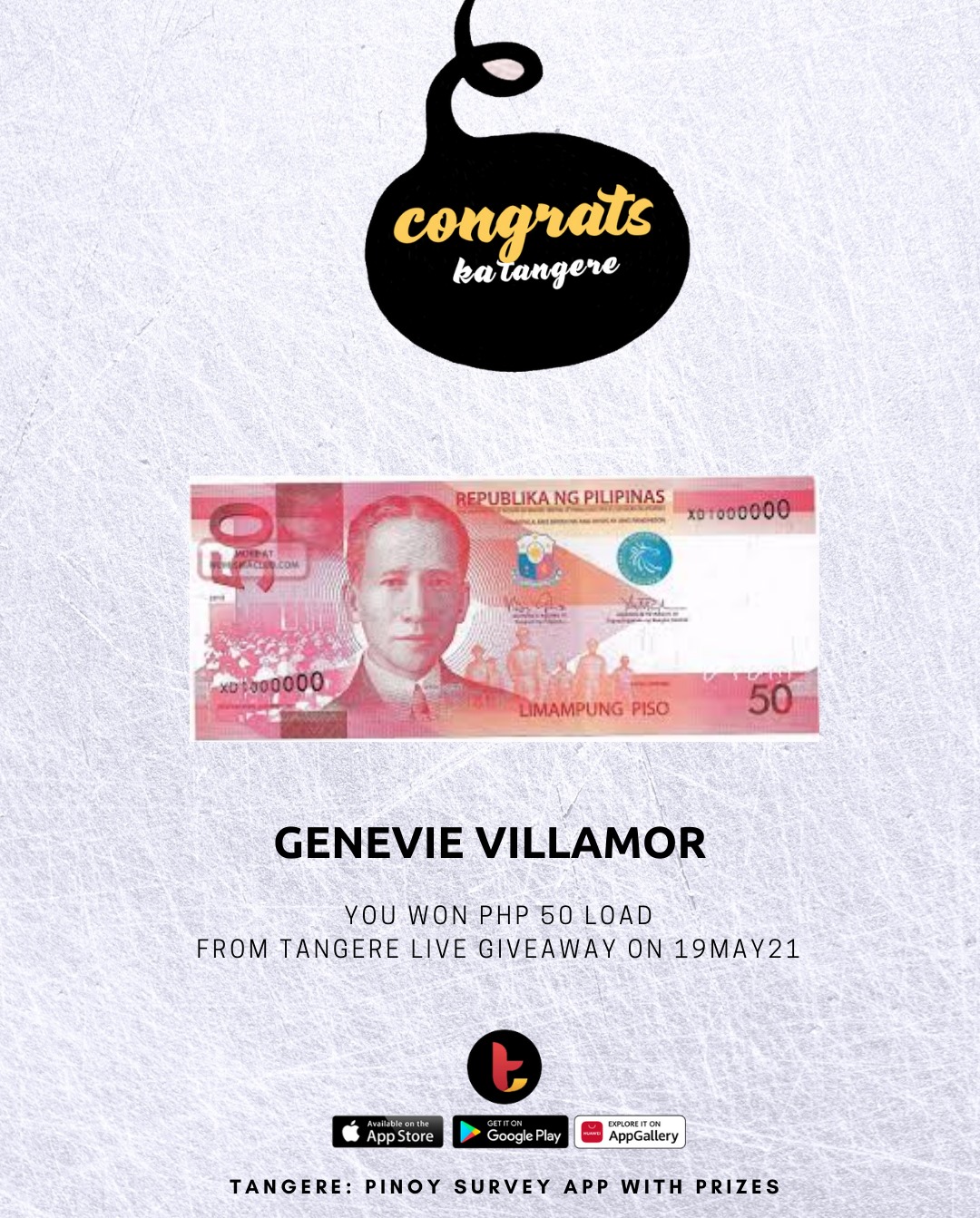 Tangere - Congratulations to the 50 Load winners from... | Facebook
