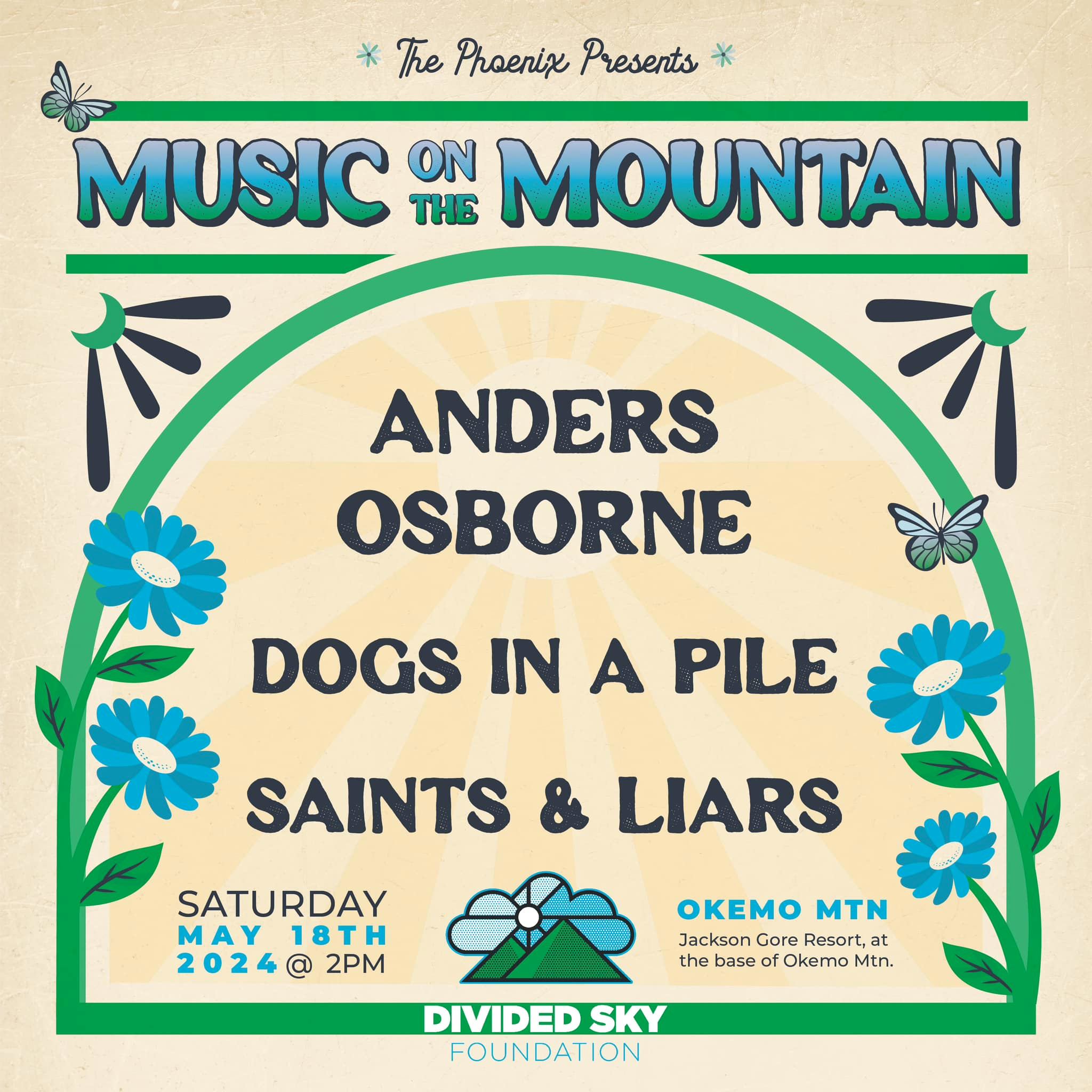 Anders Osborne performing at Music on the Mountain concert