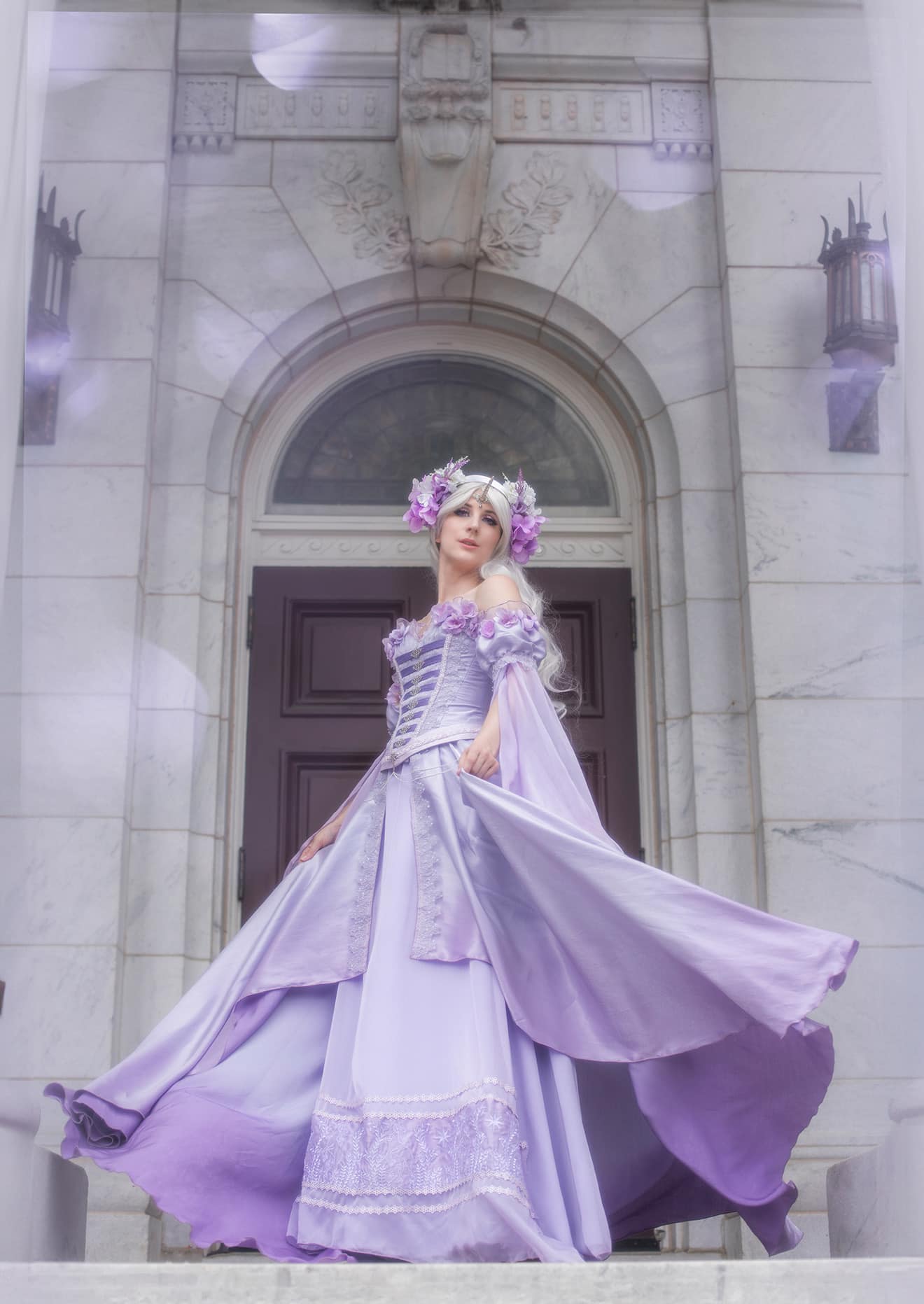lady amalthea dress for sale When in doubt do a twirl in a flowy cosplay 😆 I love the movement of my in this photo 💜✨ 📷 Photography by: honeyandheatherphoto (IG) #ladyamalthea #thelastunicorn #unicorn #fantasycosplay #fantasycostume okk_neckline:ROUND NECK