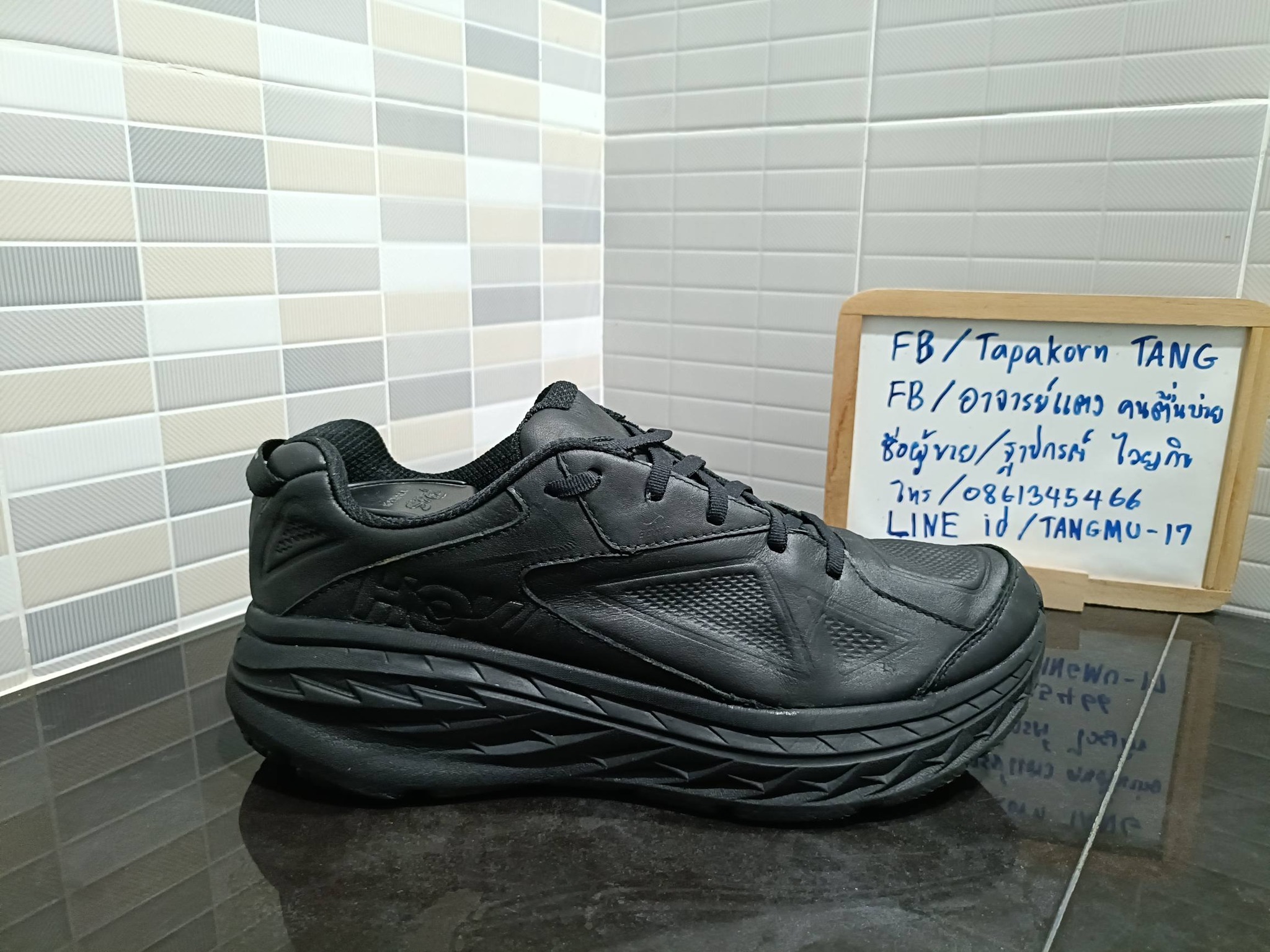 hoka Bondi LTR หนังดำ