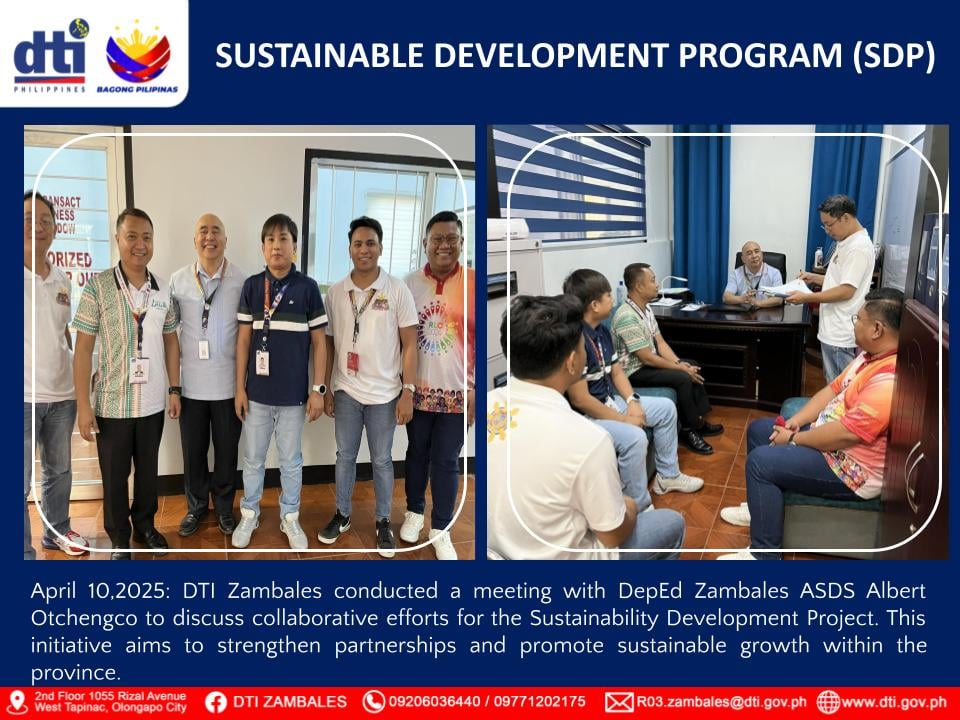 DTI - April 10,2025, DTI Zambales conducted a meeting with DepEd ...