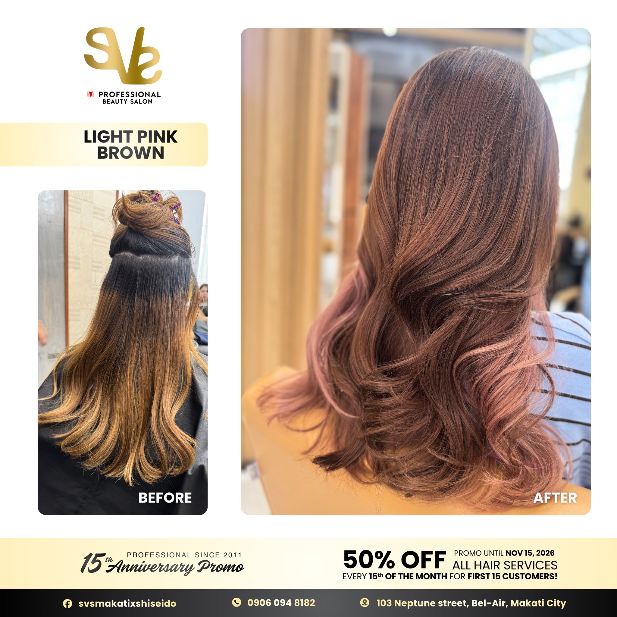 Hair transformation magic From dull to stunning at SVS SALON Manila X Shiseido Professional To easily book online, just click the link https bit ly SVSMakati SVS x Shiseido - Makati Branch