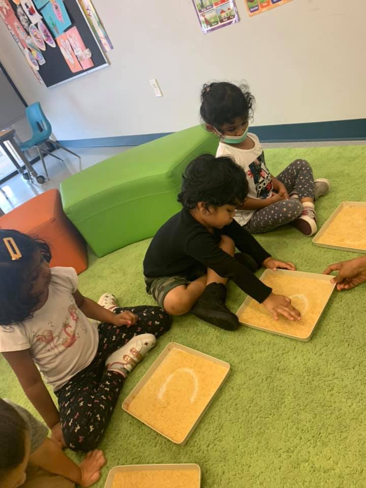 Writing in Rice Tray is a... - Sharp Minds Academy