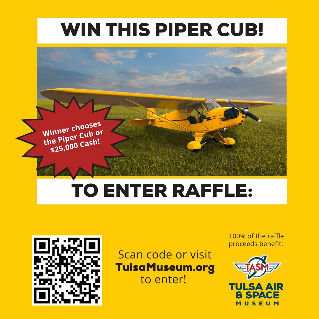 Tulsa - 🚨 Piper Cub Raffle – Deadline Extended! 🚨 The clock is still ...