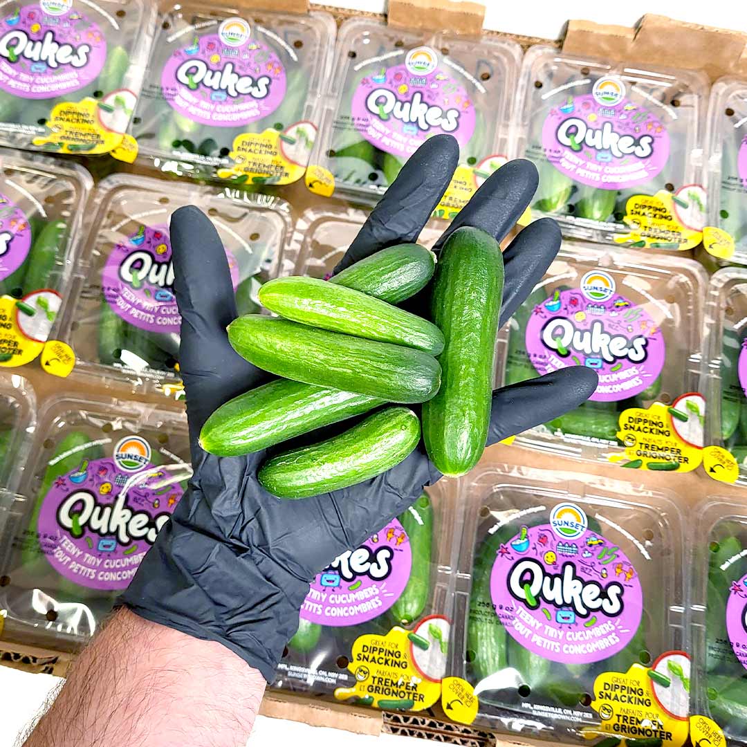 Sweet and crisp small cucumbers for snacking