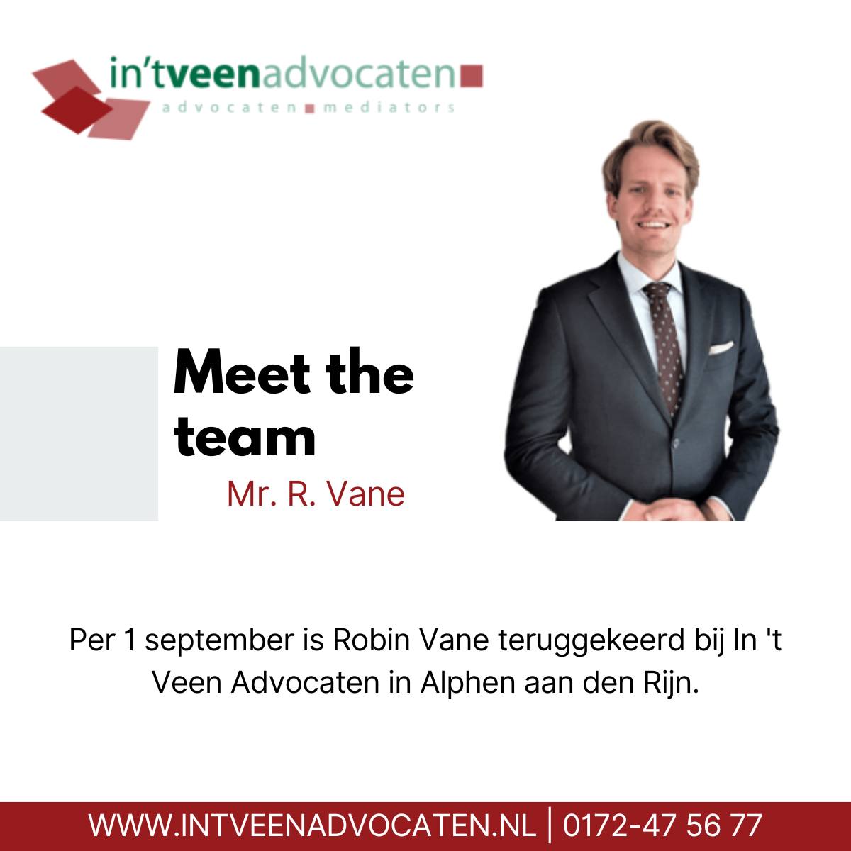 In - 📢 Welkom terug, Robin Vane! ⚖️ Per 1 september is Robin Vane ...
