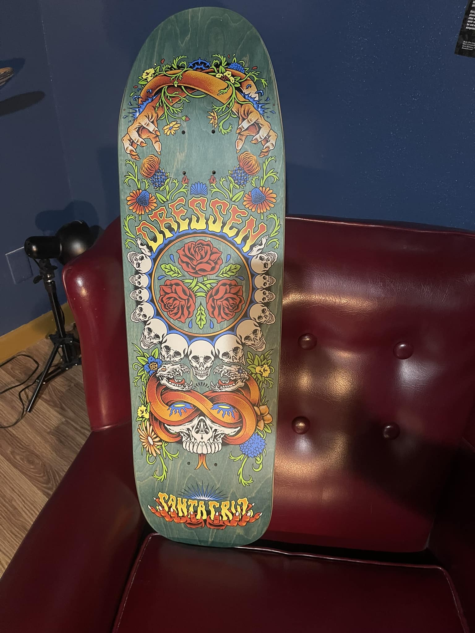 What is the year, reissue, and value of this Powell skateboard?
