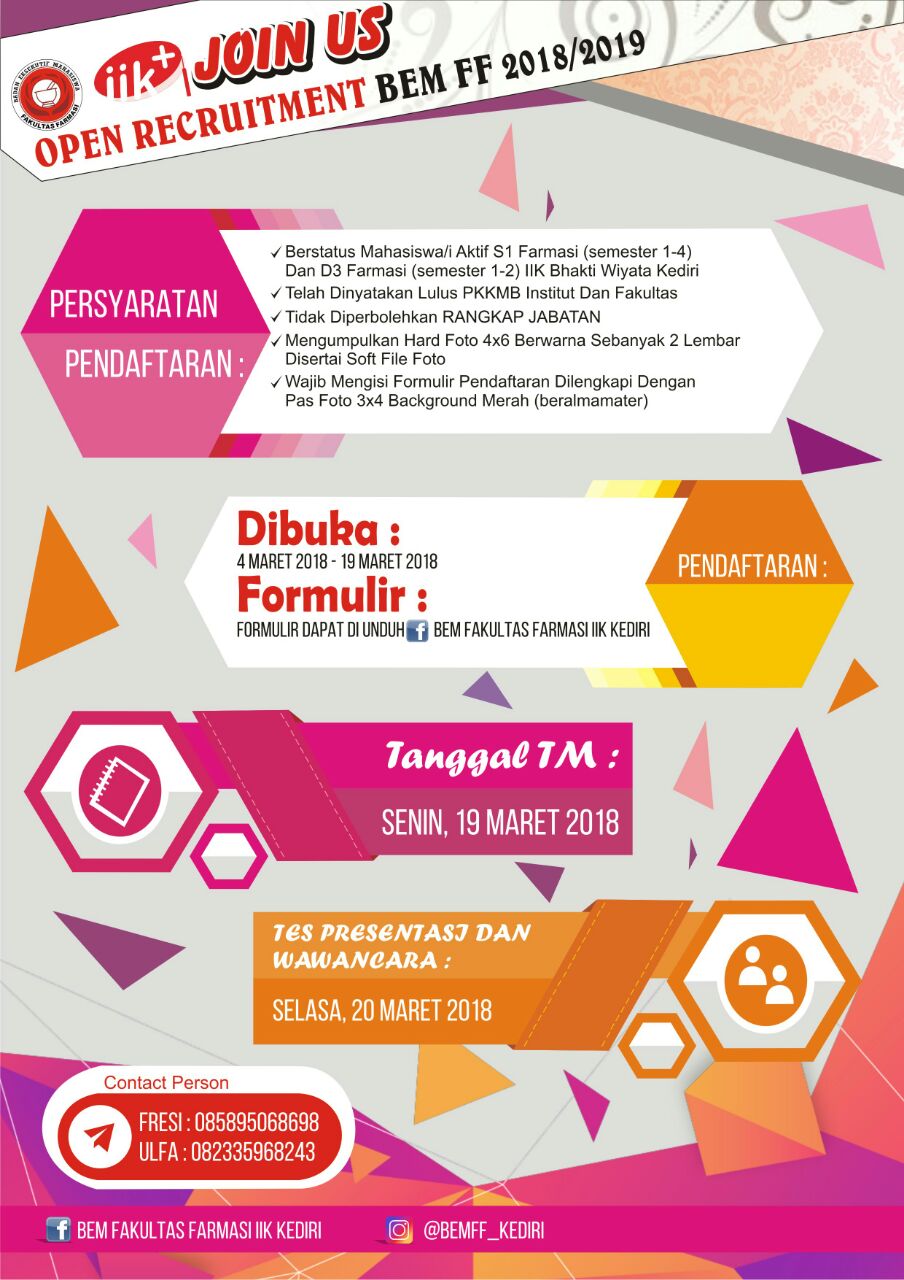 Bem Fakultas Farmasi Iik Kediri Beranda Facebook