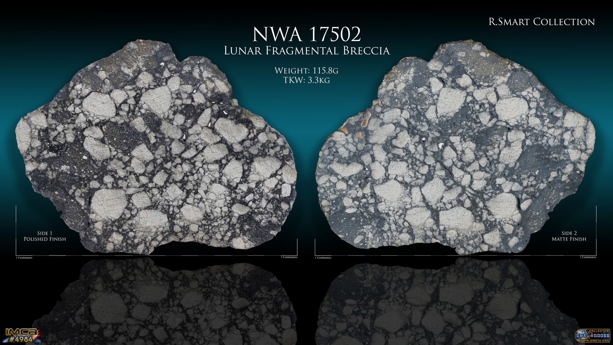 R.Smart - NWA 17502 - Lunar Fragmental Breccia A visually stunning ...