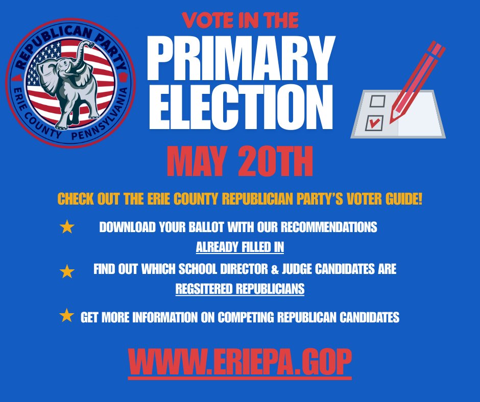Our 2025 Primary Election... - Erie County Republican Party | Facebook