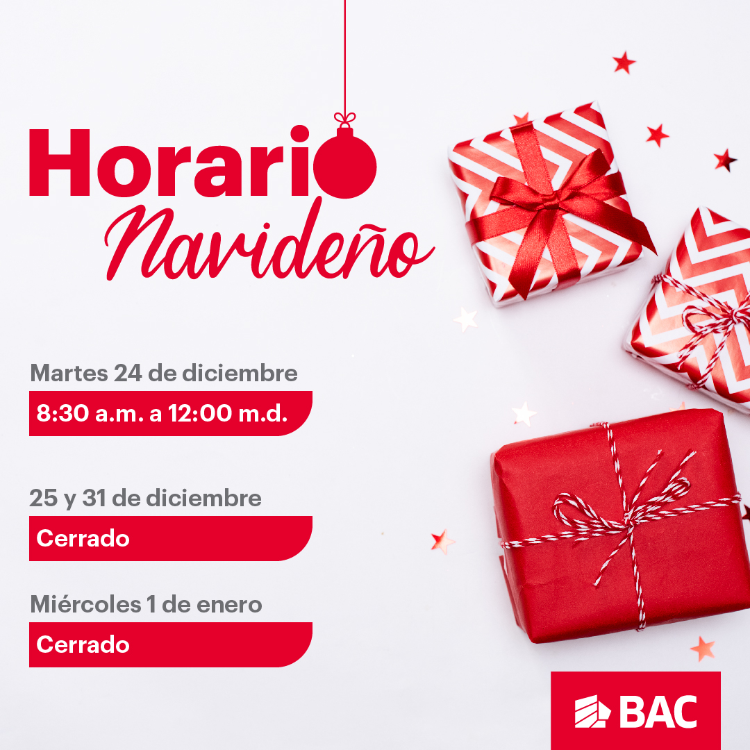 BAC - Te compartimos nuestro horario de atención para estas 𝗳𝗶𝗲𝘀𝘁𝗮𝘀 ...
