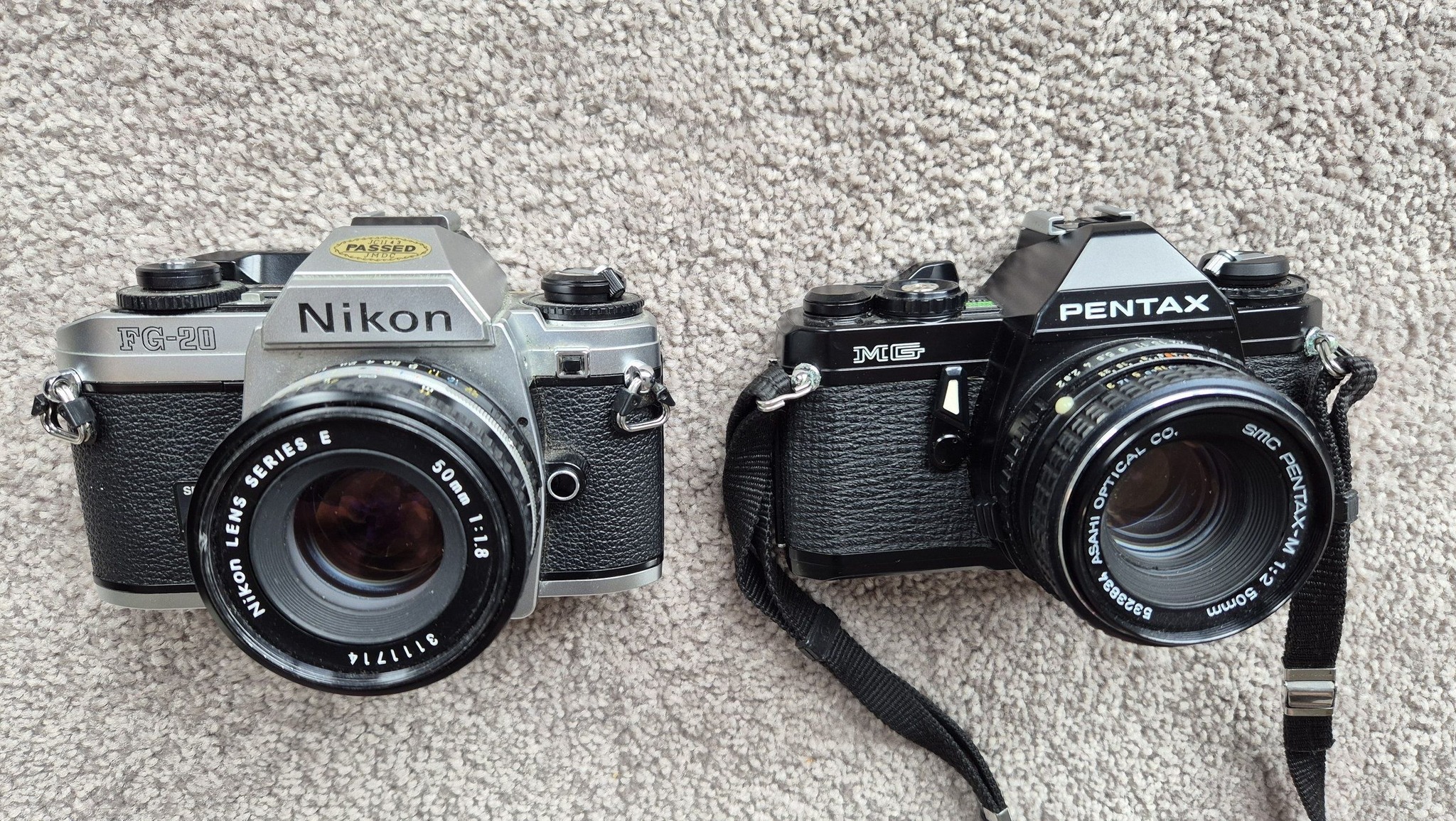 Which camera to choose for the next film test, Nikon or Pentax?