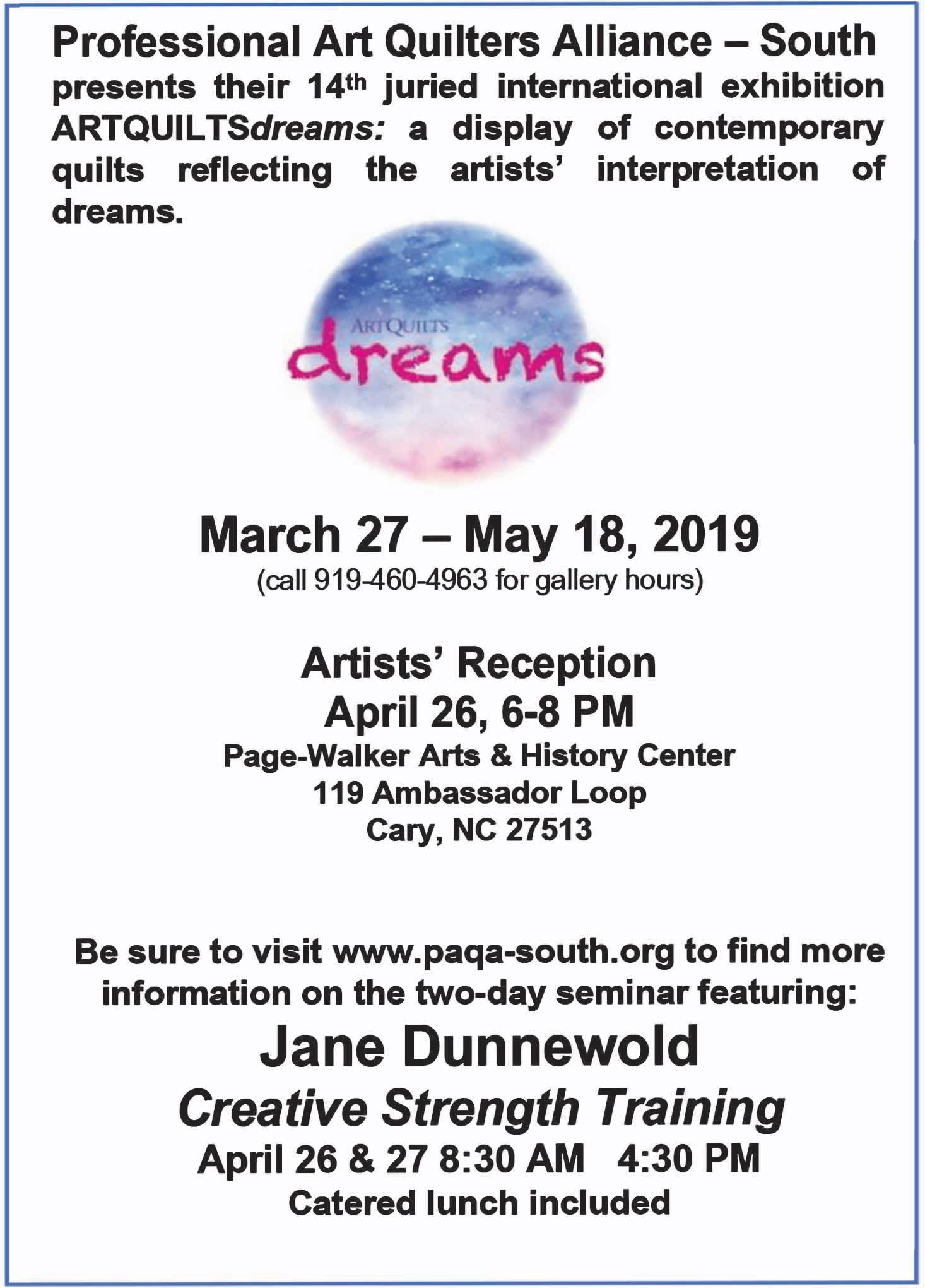 PAQA-SOUTH is proud to present its 14th juried exhibition of innovative ...