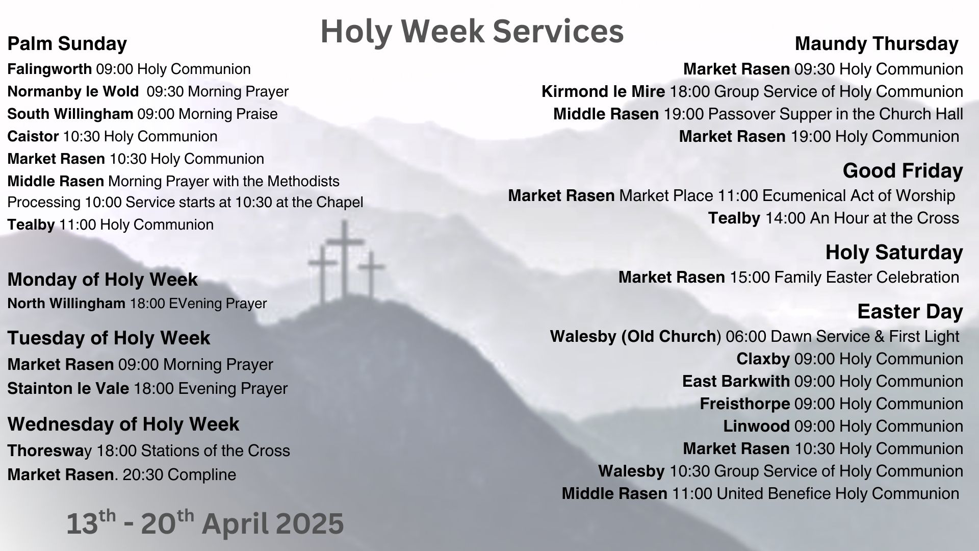 🌿 Holy Week & Easter Services... - St. Thomas' Market Rasen | Facebook