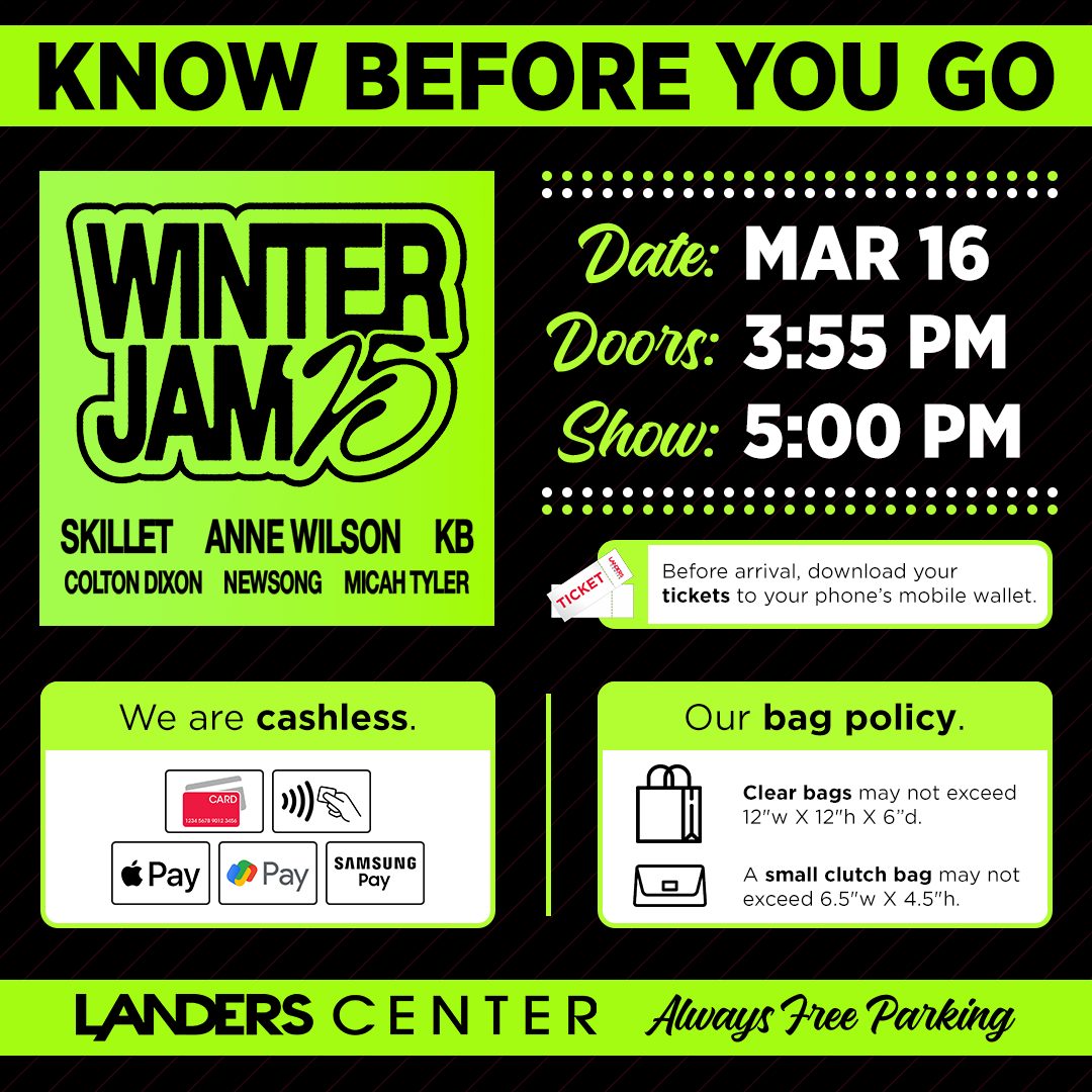 Landers - Winter Jam 2025 is here! Skillet Music, Anne Wilson, Colton ...