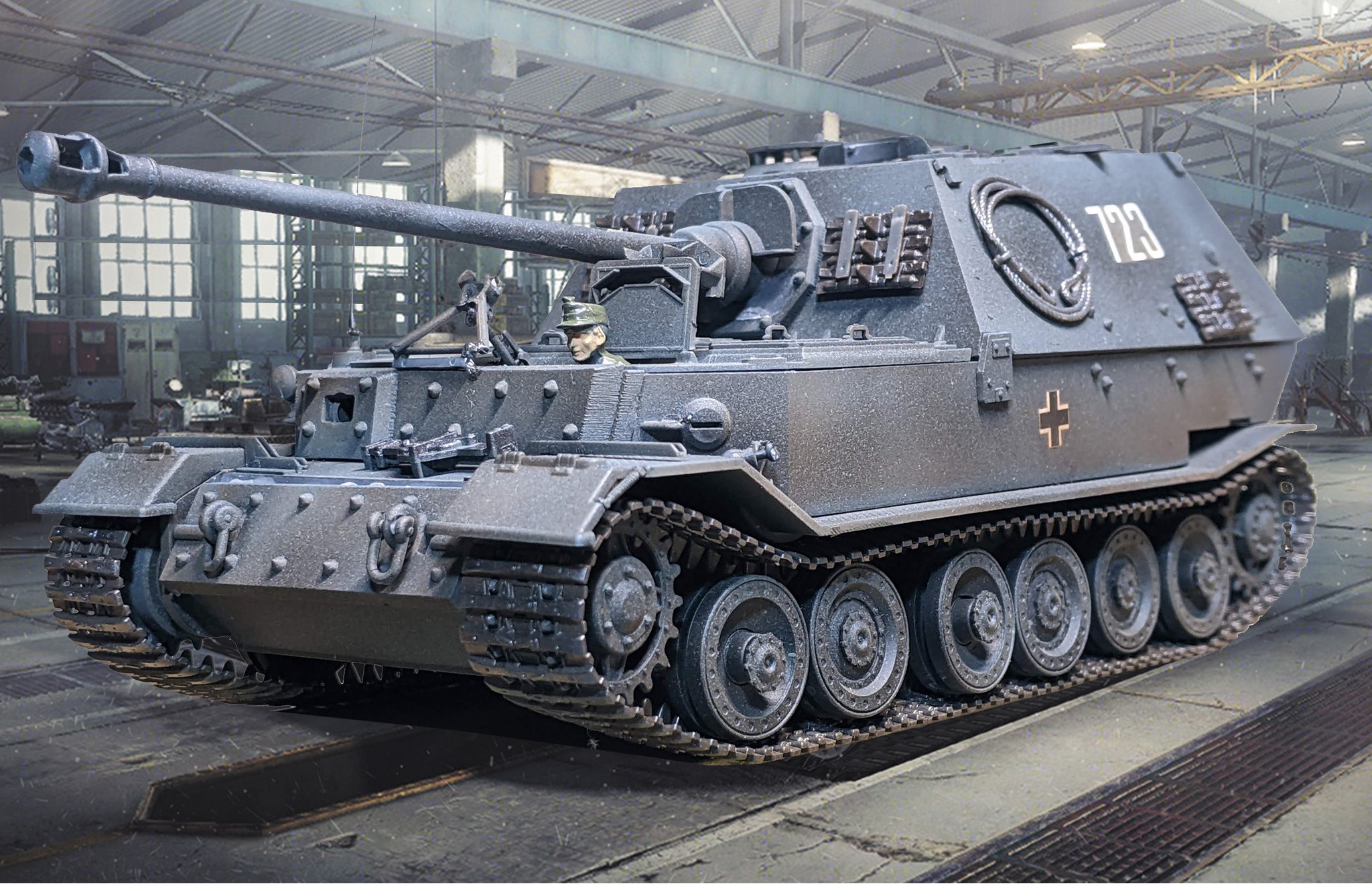 ドイツ重駆逐戦車 フェルディナンド（後のエレファント）。[クルスクの