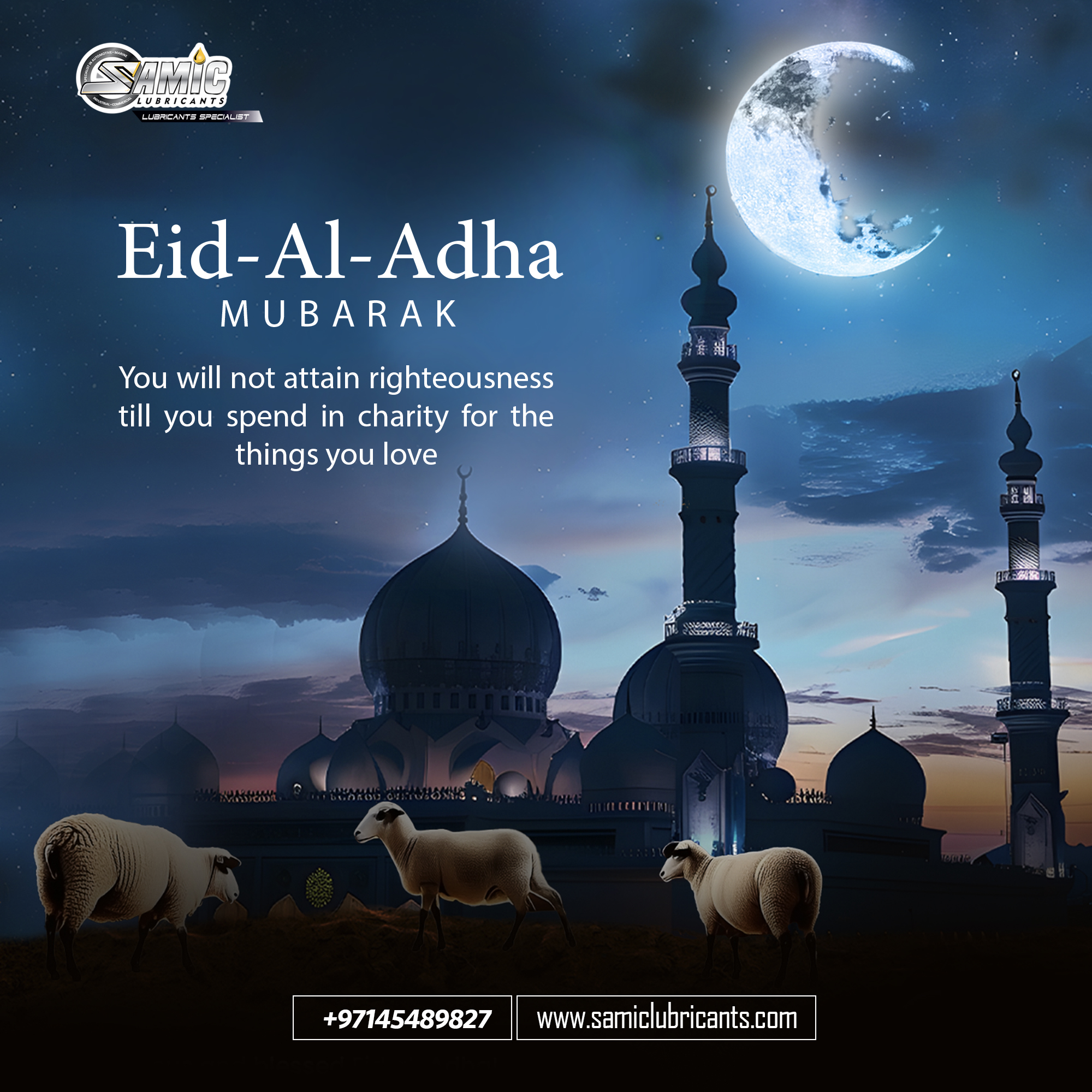 Samic - 🌙 Eid-Al-Adha Mubarak from Samic Lubricants! 🌙 May this blessed ...