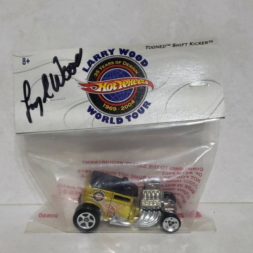 Larry Wood's car collection and autographed Hot Wheels