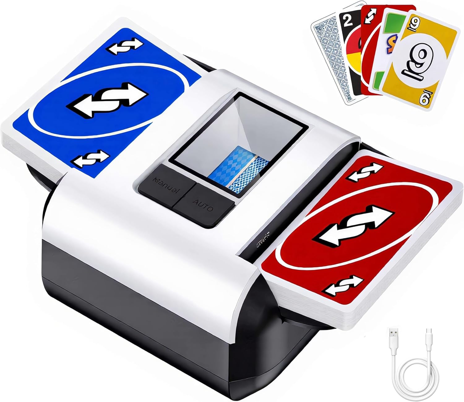 Mélangeur De Cartes Manuel 2 Plateaux – Distribue Et Mélange Sans Plier – Pour Poker Et Jeux De Famille
