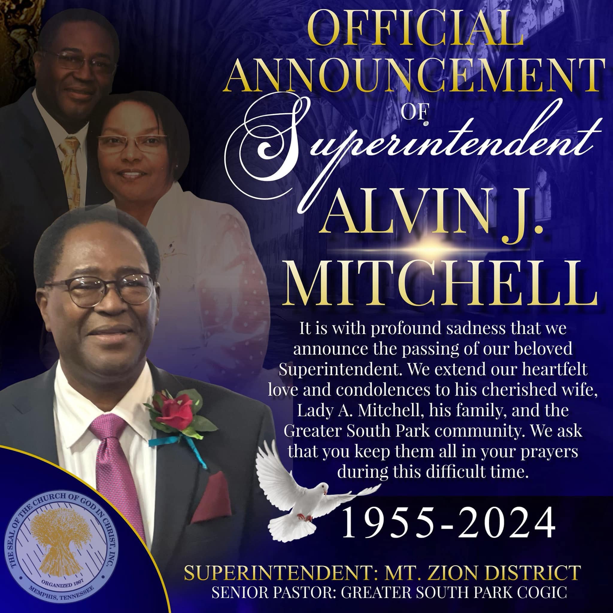 The Official Announcement of the transiting of Superintendent Alvin J ...