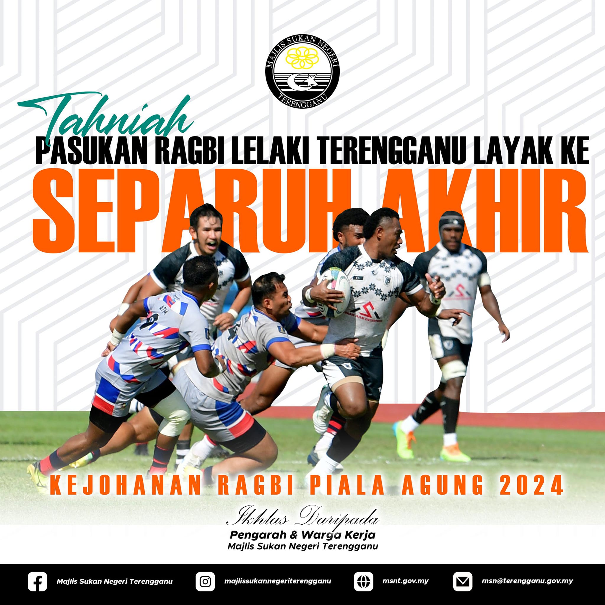 Tahniah Persatuan Ragbi... - Majlis Sukan Negeri Terengganu