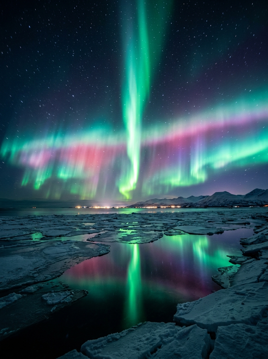 Rare symmetrical northern lights display over Alaska