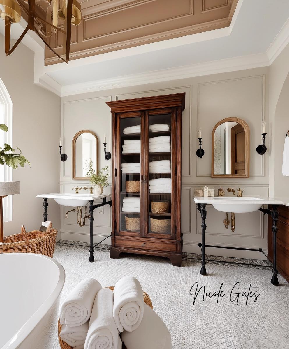 Nicole - So pretty! 😍 Love all the room in this bathroom! 🥰 | Facebook
