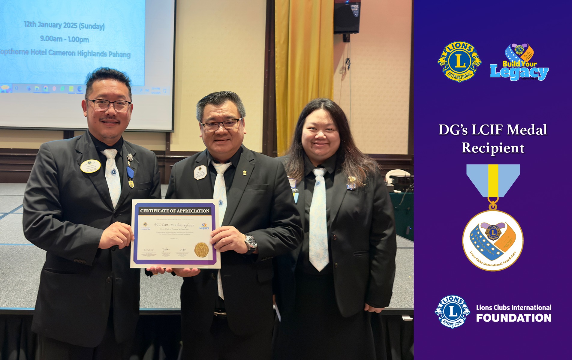 Lions - PCC Dato Ooi Chao Syhuan Penang Millennium The Melvin Jones ...