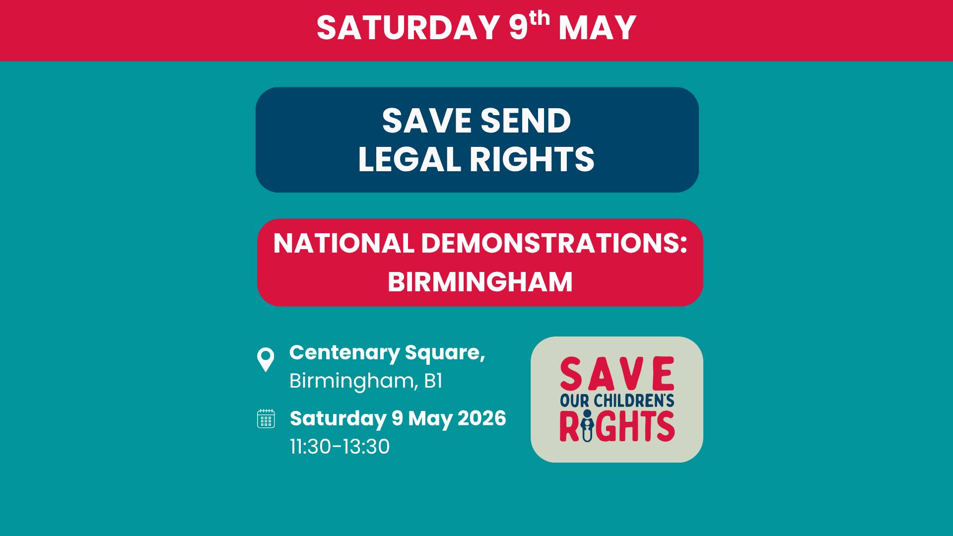 Save SEND legal rights national demonstration: Birmingham