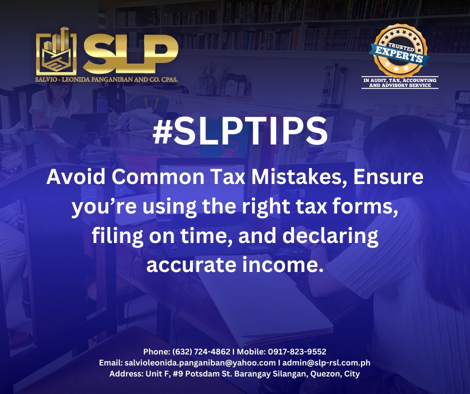 Salvio-Leonida - 📌 SLP TAX TIP: Avoid Common Mistakes! Filing your ...